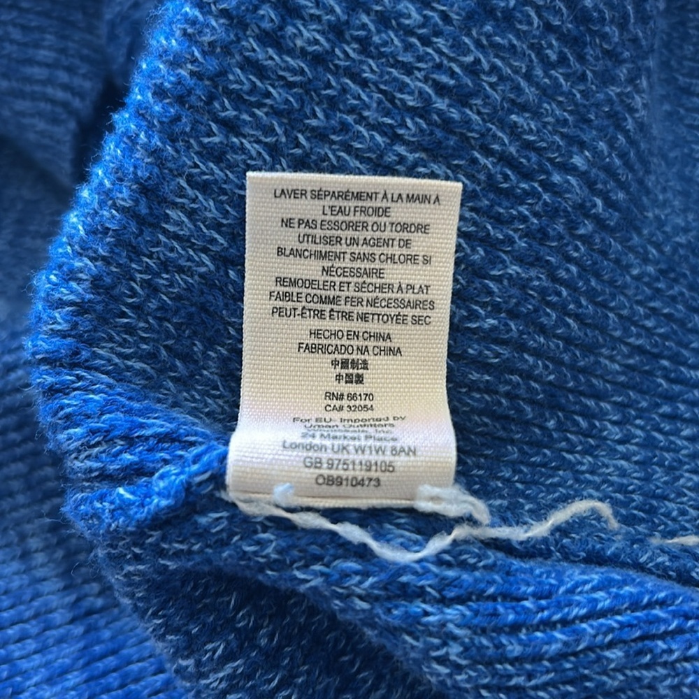 Free People Too Good Mock Neck Sweater Blue Size Medium - Picture 10 of 10